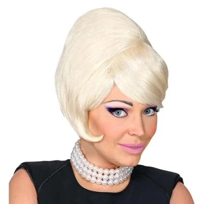 Afbeelding van Widmann Jaren 50 Kostuum Beehive Suikerspin Pruik Blond Carnavalskleding Verkleedkleding