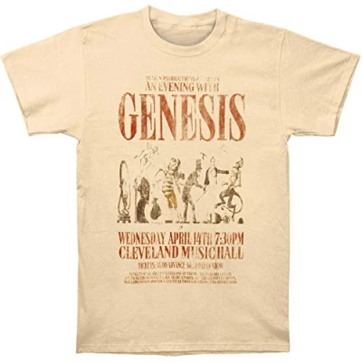 Afbeelding van Genesis An Evening With heren unisex T shirt geel S