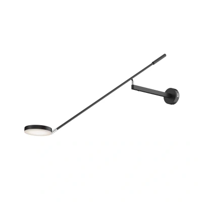 Afbeelding van Maytoni LED wandlamp Fad, zwart, metaal 100 cm verstelbaar