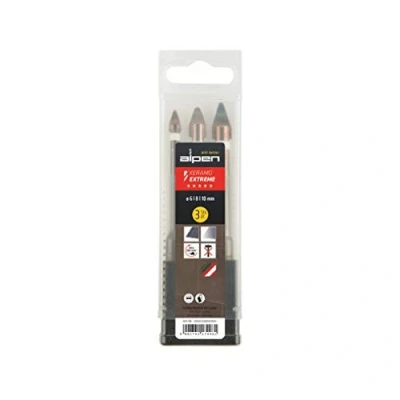 Afbeelding van Alpen Keramo extreme Box 0000300003100 Glasboorset 6 mm, 8 10 mm Cilinderschacht 1 stuk(s)