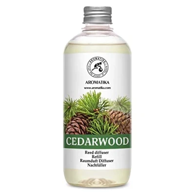 Afbeelding van Reed Diffuser Refill Cedarwood 17 Fl Oz (500 ml) geconcentreerde met natuurlijke cederhoutolie Room Freshener Scented Diffusers Home Fragrance