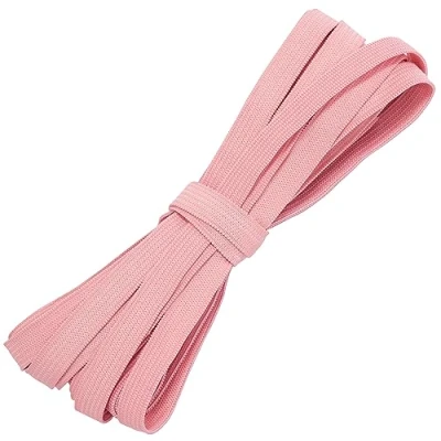 Afbeelding van AERZETIX C67530 Elastische band gevlochten plat 5 meter Breedte 10 mm Polyester + Latex Asroze kleur