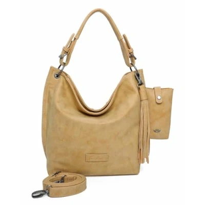 Afbeelding van Fritzi aus Preußen Shopper Schoudertas Vintage Fritzi01 Limited Hobo Honey Mustard Mosterdgeel