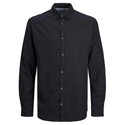 Afbeelding van Jack &amp; Jones Jegingham Overhemd, Heren, Maat: XL, Black detail