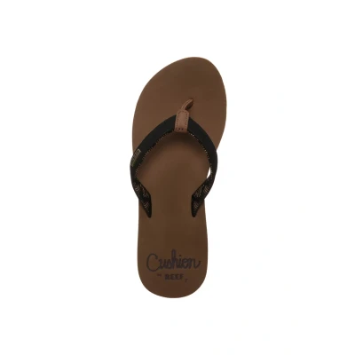 Afbeelding van Reef Cushion Sands Dames Slippers Zwart/Bruin Maat 42,5