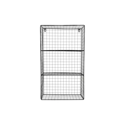 Afbeelding van Present Time Wandrek Reja Zwart 18x60x35cm Scandinavisch