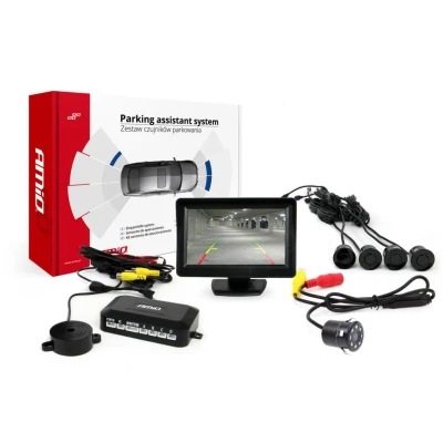 Afbeelding van Parkeersensoren / Parkeerhulp met LCD scherm en Camera HD 307 Universeel