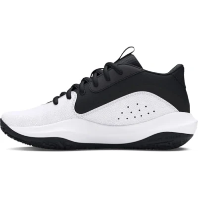 Afbeelding van Under Armour Court Performance Lockdown Basketbalschoenen voor kinderen, Maat: 35.5, White Leer/ synthetisch