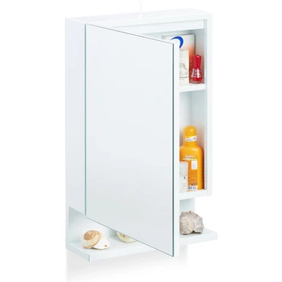 Afbeelding van relaxdays Spiegelkast badkamer hangende kast badkamerkast stopcontact