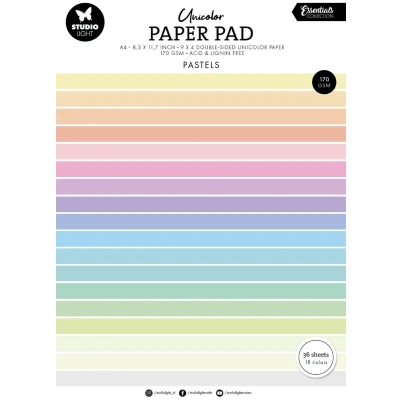 Afbeelding van Unicolor Paper Pad Pastels Tones Essentials nr.298