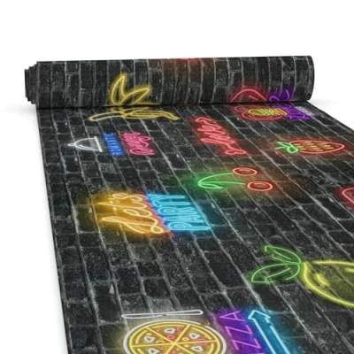 Afbeelding van ANRO Keukentapijt, wasbaar, antislip, feestmotief, 100 x 52 cm