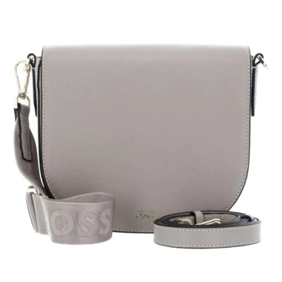 Afbeelding van BOSS Leren Schoudertas Alyce Flap Xbody BM Taupe