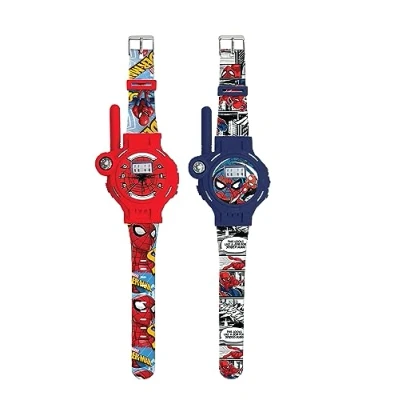 Image de Montre 2 En 1 Walkie Talkie Spiderman 200M Lexibook Rouge Pour Enfant Des 3 Ans Licence