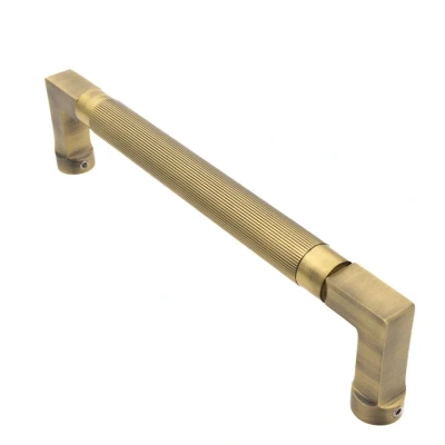 Afbeelding van Messtique Deurgreep &quot;Lines&quot; 217mm Antiek Messing