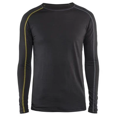 Image de Haut de sous vêtements xlight gris foncé/jaune manches longues