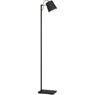 Afbeelding van EGLO Lacey vloerlamp E27(excl) 159 cm Hout/Staal Zwart/Bruin