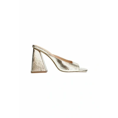 Afbeelding van sacha MIT Absatz Muiltjes met hak, Dames, Maat: 39, Gold Schoenen