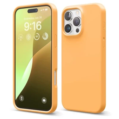Afbeelding van elago Compatibel met iPhone 16 Pro Max hoesje, hoogwaardige vloeibare siliconen hoes, volledige beschermhoes, schokbestendig, slanke telefoonhoes