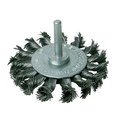 Afbeelding van Silverline Staalborstel wiel met getordeerd draad 75 mm