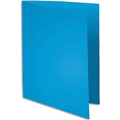 Afbeelding van Exacompta Ref. 330010E verpakking van 100 stuks Super 210 g/m² in pastelkleuren PEFC gecertificeerde dossiermappen afmetingen 24 x 32 cm voor A4 formaat kleur: fel blauw