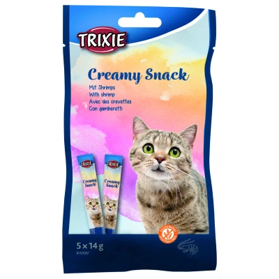 Afbeelding van Trixie Creamy Snack Kattensnack Garnaal 5x14 g
