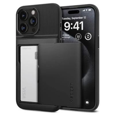 Afbeelding van Spigen Slim Armor CS hoesje voor iPhone 15 Pro Max zwart
