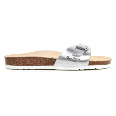 Afbeelding van Pepe Jeans Oban Metal W damessandalen, Zilvergrijs
