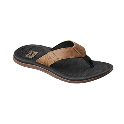 Afbeelding van Reef Santa Ana Le teenslippers voor heren, zwart en lichtbruin, 42,5 EU, lichtbruin.