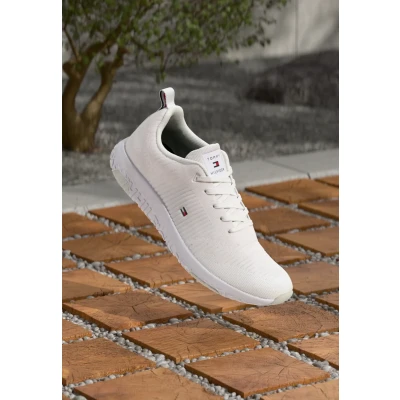 Afbeelding van Tommy Hilfiger Corporate Runner Sneakers laag, Heren, Maat: 45, White Polyester
