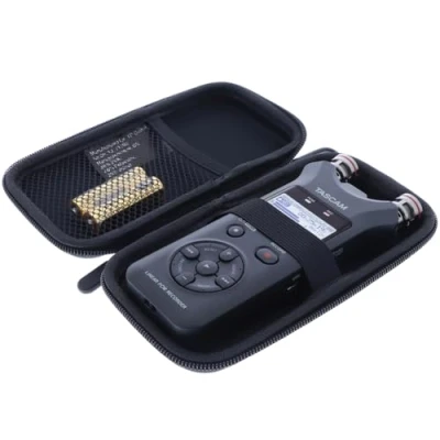 Afbeelding van foto kontor Beschermhoes compatibel met TASCAM DR 07X voor audio recorder, veilige bescherming onderweg, zwart