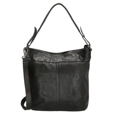 Afbeelding van Old West Paint Rock Leren Hobo Handtas / Schoudertas Zwart