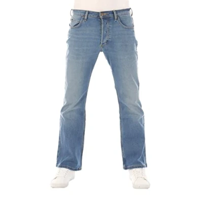 Afbeelding van Lee Heren Jeans Broeken Denver bootcut Fit Blauw Volwassenen Denim Jeansbroek