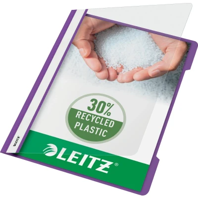 Afbeelding van Leitz Snelhechter A4 30% pre consumer gerecycled plastic 25 stuks Paars