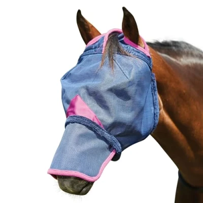 Image de Weatherbeeta Masque Anti Mouches Comfitec Durable Mesh avec Nez marine/violet Full