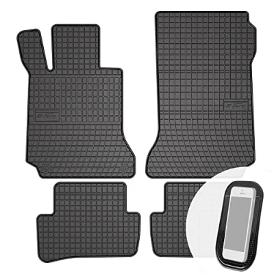 Afbeelding van Rubberen vloermatten voor Mercedes C klasse W204 S204 2007 2016, 4 stuks