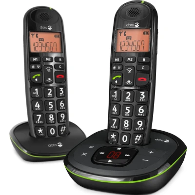 Afbeelding van Doro PhoneEasy 105WR Duo Zwart Senioren Telefoon met Grote toetsen