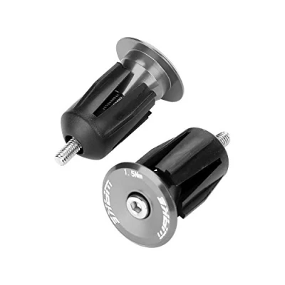 Afbeelding van Fietsstuurdop met eindkap van aluminiumlegering voor mountainbike, racefiets, BMX (titaniumkleur)