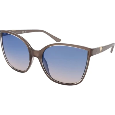 Afbeelding van Guess Zonnebril, Dames, Maat: 60, Shiny beige / blu mirror