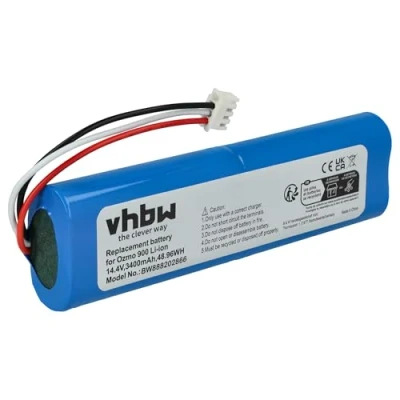 Afbeelding van vhbw Accu geschikt voor Ecovacs Deebot Ozmo 900, 901, 905, 937 stofzuiger (3400 mAh, 14,4 V, Li Ion)