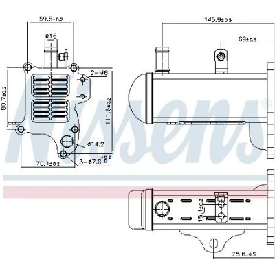 Afbeelding van NISSENS 989425 EGR koeler Zonder onderdruk Bypass