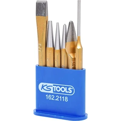 Afbeelding van KS TOOLS 162.2118 Beitel en ponsset Chroom vanadium staal Zonder handvat