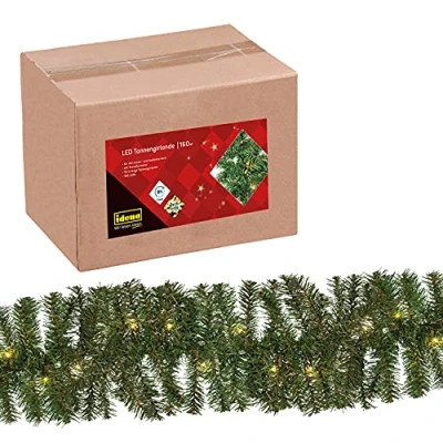 Afbeelding van Idena lichtketting 31854 dennenslinger, 160 LED&#039;s, lengte 10m