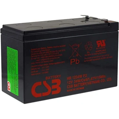 Afbeelding van CSB HR1234WF2 loodzuur accu met hoge ontlading, 12 V, 9 Ah