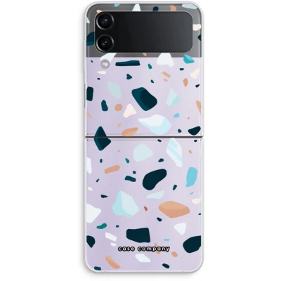 Afbeelding van Case Company® hoesje geschikt voor Samsung Galaxy Z Flip4 Terrazzo N13 Soft Cover Telefoonhoesje Bescherming aan alle Kanten en Schermrand