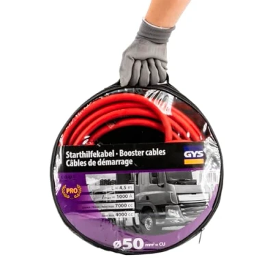 Afbeelding van GYS Startkabel 1000 A 50 mm² 4,5 m boek met geïsoleerde tang