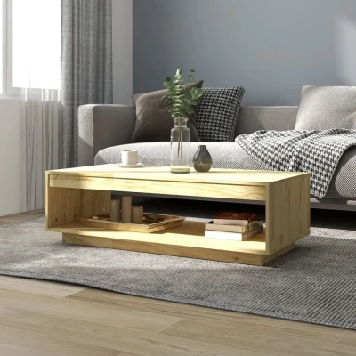 Afbeelding van Salontafel 110x50x33,5 cm massief grenenhout