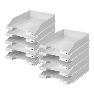 Afbeelding van Brievenbak Han A4 plastic grijs