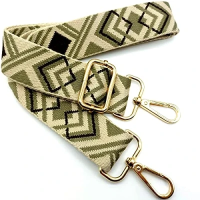 Afbeelding van schouderriem voor dames kleurrijke handtas brede riem verstelbare met gouden karabijnhaak, duurzaam schoudertas, handtas, gitaar DIY schouder accessoires meisjes, 01, 19