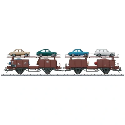 Afbeelding van Märklin 46129 H0 autotransportwagenstel Laaes van de DB