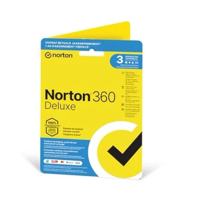 Afbeelding van Norton 360 Deluxe 2025, 3 Apparaten, 1 jaar, Apparaatbeveiliging, Dark Web Monitoring, Secure VPN en wachtwoordbeheer, PC/Mac/iOS/Android